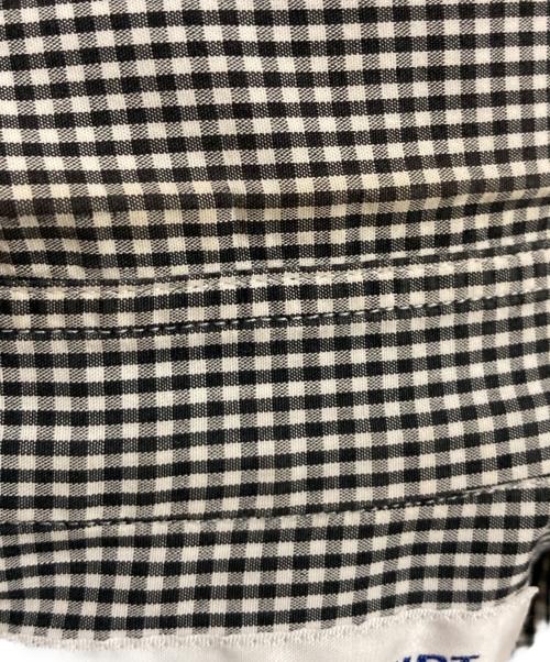 COMME des GARCONS SHIRT（コムデギャルソンシャツ）COMME des GARCONS SHIRT (コムデギャルソンシャツ) グラフィックパッチ レギュラーカラーチェックシャツ ホワイト×ブラック サイズ:sの古着・服飾アイテム