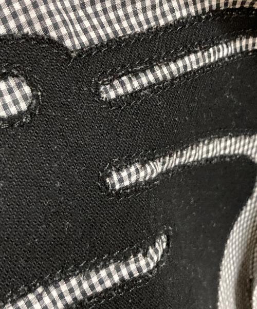 COMME des GARCONS SHIRT（コムデギャルソンシャツ）COMME des GARCONS SHIRT (コムデギャルソンシャツ) グラフィックパッチ レギュラーカラーチェックシャツ ホワイト×ブラック サイズ:sの古着・服飾アイテム