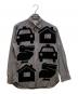 COMME des GARCONS SHIRT（コムデギャルソンシャツ）の古着「グラフィックパッチ レギュラーカラーチェックシャツ」｜ホワイト×ブラック