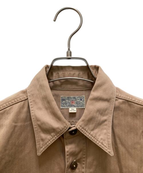 BUZZ RICKSON'S（バズリクソンズ）Buzz Rickson's (バズリクソンズ) ヘリンボーンワークシャツ ベージュ サイズ:14-141/2の古着・服飾アイテム