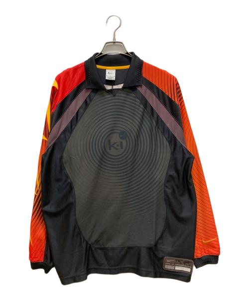 NIKE（ナイキ）NIKE (ナイキ) KOI (コイ) コラボゴールキーパー風ジャージーカットソー グリーン×オレンジ サイズ:Ｍの古着・服飾アイテム
