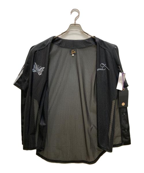 Needles（ニードルズ）Needles (ニードルズ) BEAMS (ビームス) 別注メッシュベースボールシャツ ブラック×グレー サイズ:L 未使用品の古着・服飾アイテム