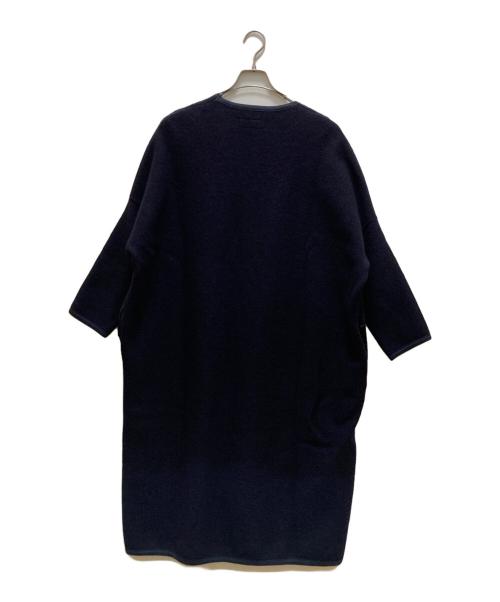 LABO.ART（ラボアート）LABO.ART (ラボアート) ノーカラーパイピングウールコート ネイビー サイズ:不明の古着・服飾アイテム