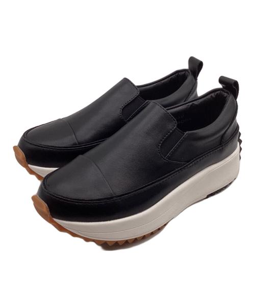 BEARDSLEY（ビアズリー）BEARDSLEY (ビアズリー) レザースリッポン ブラック×ホワイト サイズ:２３の古着・服飾アイテム