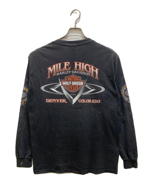 HARLEY-DAVIDSON（ハーレーダビッドソン）HARLEY-DAVIDSON (ハーレーダビッドソン) 00's プリントカットソー ブラック サイズ:Ｍの古着・服飾アイテム