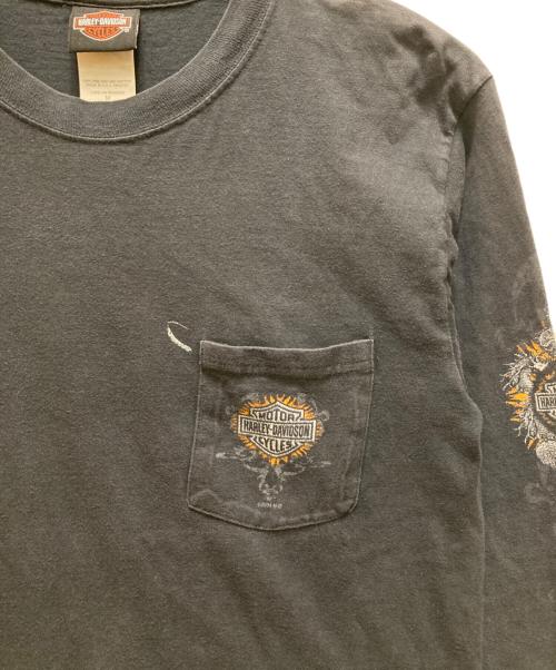HARLEY-DAVIDSON（ハーレーダビッドソン）HARLEY-DAVIDSON (ハーレーダビッドソン) 00's プリントカットソー ブラック サイズ:Ｍの古着・服飾アイテム
