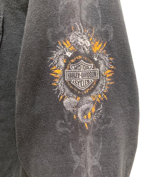 HARLEY-DAVIDSON（ハーレーダビッドソン）HARLEY-DAVIDSON (ハーレーダビッドソン) 00's プリントカットソー ブラック サイズ:Ｍの古着・服飾アイテム
