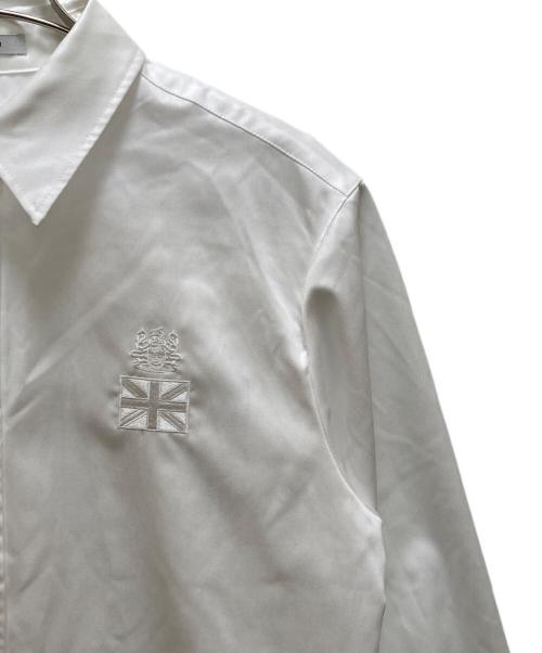 Aquascutum（アクアスキュータム）Aquascutum (アクアスキュータム) ダンガリー 刺繍シャツドレス ホワイト サイズ:８の古着・服飾アイテム