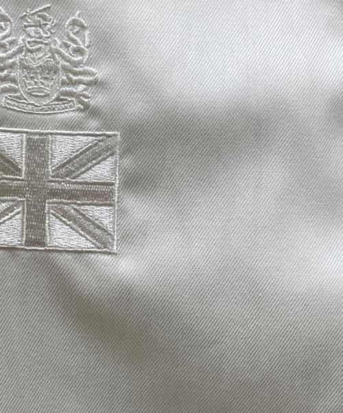 Aquascutum（アクアスキュータム）Aquascutum (アクアスキュータム) ダンガリー 刺繍シャツドレス ホワイト サイズ:８の古着・服飾アイテム