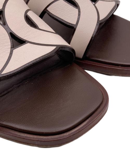 TOD'S（トッズ）TOD'S (トッズ) フラットスライドサンダル ブラウン サイズ:37 1/2の古着・服飾アイテム