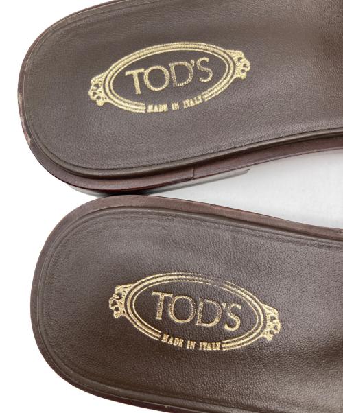 TOD'S（トッズ）TOD'S (トッズ) フラットスライドサンダル ブラウン サイズ:37 1/2の古着・服飾アイテム