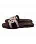 TOD'S (トッズ) フラットスライドサンダル ブラウン サイズ:37 1/2：18000円