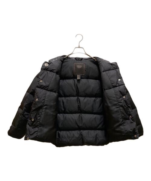 COACH（コーチ）COACH (コーチ) ターンロック レザー切替ダウンジャケット ブラック サイズ:Sの古着・服飾アイテム