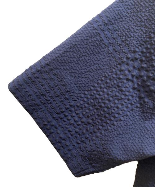 BLACK LABEL CRESTBRIDGE（ブラックレーベル クレストブリッジ）BLACK LABEL CRESTBRIDGE (ブラックレーベル クレストブリッジ) シアサッカー 半袖シャドーチェックシャツ ネイビー サイズ:Ｍの古着・服飾アイテム
