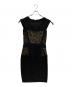 TADASHI SHOJI (タダシ ショージ) メッシュ切替レースワンピース ブラック×ベージュ サイズ:不明：7000円