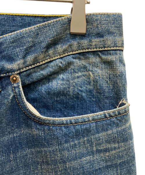 LOUIS VUITTON（ルイ ヴィトン）LOUIS VUITTON (ルイ ヴィトン) ロゴ刺繍デニムパンツ インディゴ サイズ:33(実寸ウエスト約88cm、股下約77cm）の古着・服飾アイテム