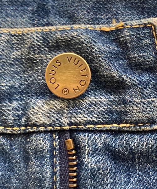 LOUIS VUITTON（ルイ ヴィトン）LOUIS VUITTON (ルイ ヴィトン) ロゴ刺繍デニムパンツ インディゴ サイズ:33(実寸ウエスト約88cm、股下約77cm）の古着・服飾アイテム