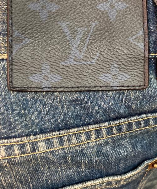 LOUIS VUITTON（ルイ ヴィトン）LOUIS VUITTON (ルイ ヴィトン) ロゴ刺繍デニムパンツ インディゴ サイズ:33(実寸ウエスト約88cm、股下約77cm）の古着・服飾アイテム