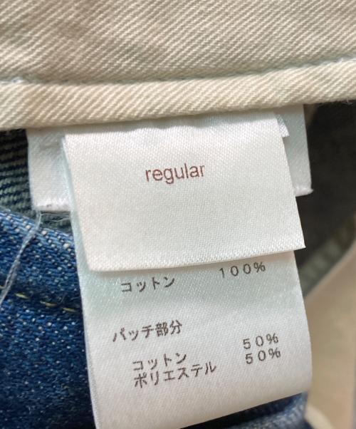 LOUIS VUITTON（ルイ ヴィトン）LOUIS VUITTON (ルイ ヴィトン) ロゴ刺繍デニムパンツ インディゴ サイズ:33(実寸ウエスト約88cm、股下約77cm）の古着・服飾アイテム