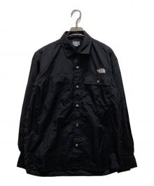 THE NORTH FACE（ザ ノース フェイス）の古着「ロングスリーブ ヌプシ シャツ」｜ブラック