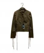 GUCCIグッチ）の古着「サイドレースアップジャケット」｜カーキ