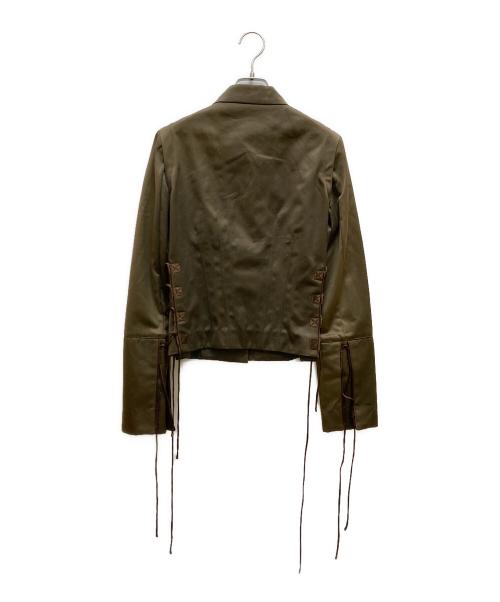 GUCCI（グッチ）GUCCI (グッチ) サイドレースアップジャケット カーキ サイズ:４０の古着・服飾アイテム