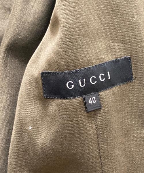 GUCCI（グッチ）GUCCI (グッチ) サイドレースアップジャケット カーキ サイズ:４０の古着・服飾アイテム