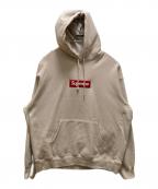 SUPREMEシュプリーム）の古着「ボックス ロゴ フーデッド スウェット パーカー」｜ベージュ