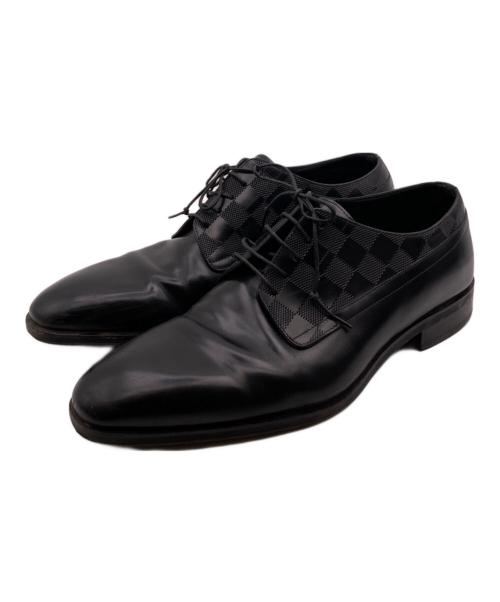LOUIS VUITTON（ルイ ヴィトン）LOUIS VUITTON (ルイ ヴィトン) オースマンライン ダミエ ダービーシューズ ブラック サイズ:8の古着・服飾アイテム