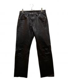 Schott（ショット）の古着「LOT.025 LEATHER PANTS」｜ブラック
