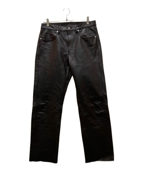 Schott（ショット）Schott (ショット) LOT.025 LEATHER PANTS ブラック サイズ:３２の古着・服飾アイテム