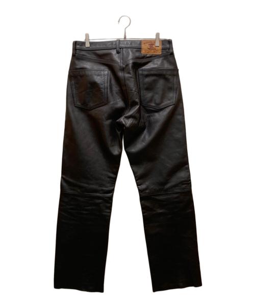 Schott（ショット）Schott (ショット) LOT.025 LEATHER PANTS ブラック サイズ:３２の古着・服飾アイテム