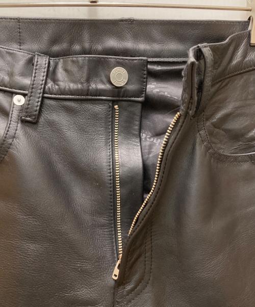 Schott（ショット）Schott (ショット) LOT.025 LEATHER PANTS ブラック サイズ:３２の古着・服飾アイテム