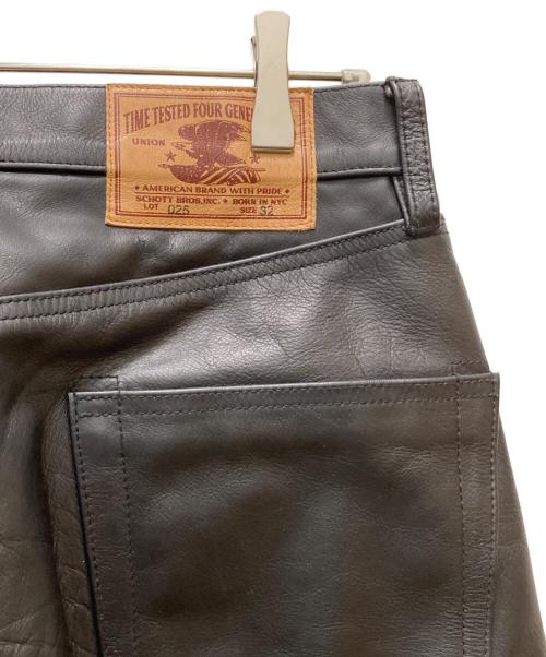 Schott（ショット）Schott (ショット) LOT.025 LEATHER PANTS ブラック サイズ:３２の古着・服飾アイテム