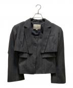 Ameriアメリ）の古着「DEFORMATION PINSTRIPE JACKET」｜グリーン
