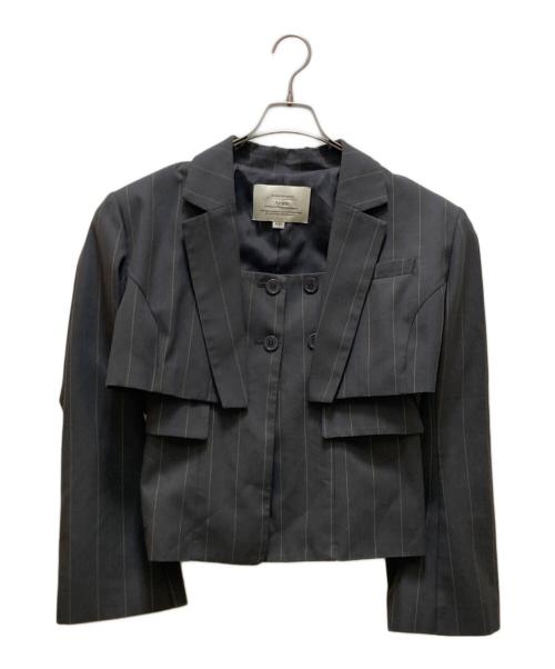 Ameri（アメリ）AMERI (アメリ) DEFORMATION PINSTRIPE JACKET グリーン サイズ:Ｓの古着・服飾アイテム