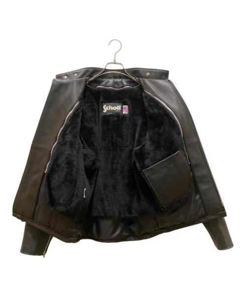 Schott（ショット）Schott (ショット) 641 ボアライナー付シングルラーダースジャケット ブラック サイズ:40の古着・服飾アイテム