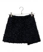HYEONヘヨン）の古着「pepper mini wrap skirt/キュロット」｜ブラック