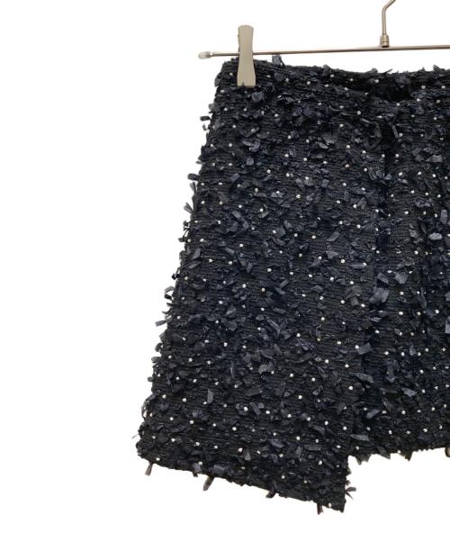 HYEON（ヘヨン）HYEON (ヘヨン) pepper mini wrap skirt/キュロット ブラック サイズ:ｓの古着・服飾アイテム