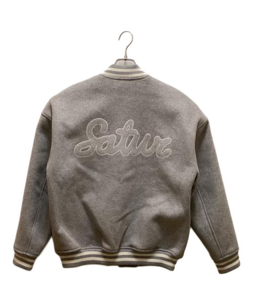 SATUR（セター）SATUR (セター) S applique wool varsity jacket グレー サイズ:ｓの古着・服飾アイテム