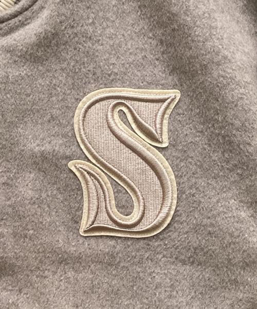 SATUR（セター）SATUR (セター) S applique wool varsity jacket グレー サイズ:ｓの古着・服飾アイテム