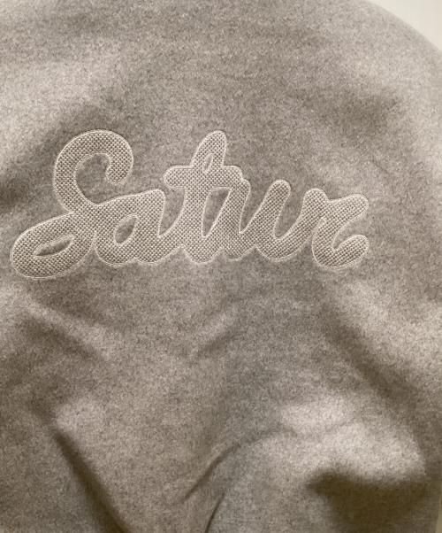 SATUR（セター）SATUR (セター) S applique wool varsity jacket グレー サイズ:ｓの古着・服飾アイテム