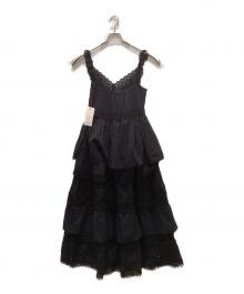 MAISON SPECIAL（メゾンスペシャル）の古着「Multi Fabric Docking Lace Dress」｜ブラック
