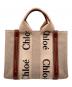 Chloe (クロエ) リネン製 Woodyスモールトートバッグ ベージュ：45000円