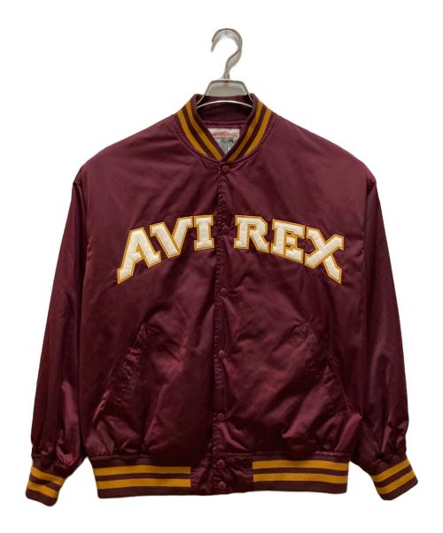 AVIREX（アヴィレックス）AVIREX (アヴィレックス) サテンスタジャン ワインレッド サイズ:Ｍの古着・服飾アイテム