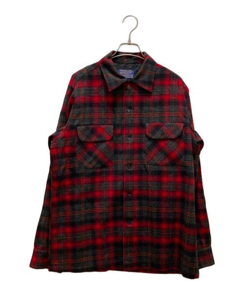 PENDLETON（ペンドルトン）PENDLETON (ペンドルトン) ヴィンテージチェックボードシャツ レッド サイズ:Ｍの古着・服飾アイテム
