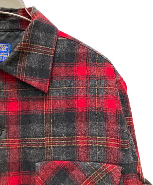 PENDLETON（ペンドルトン）PENDLETON (ペンドルトン) ヴィンテージチェックボードシャツ レッド サイズ:Ｍの古着・服飾アイテム