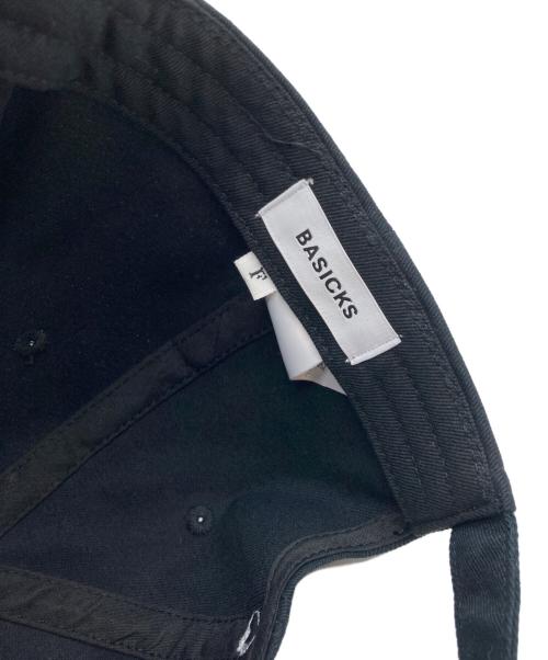 BASICKS（ベイシックス）BASICKS (ベイシックス) 耳付キャップ ブラックの古着・服飾アイテム