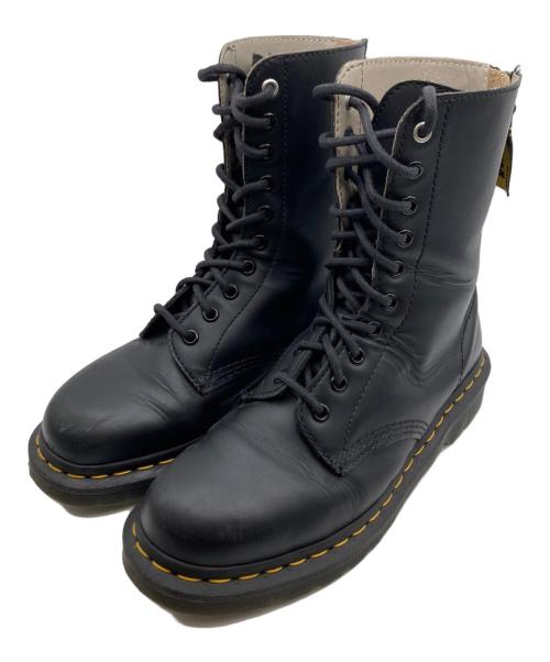 Dr.Martens Y's 10EYE（ドクターマーチンワイズテンアイ）Dr.Martens Y's 10EYE (ドクターマーチンワイズテンアイ) Y's (ワイズ) コラボバックジップレースアップブーツ ブラック サイズ:UK 6の古着・服飾アイテム
