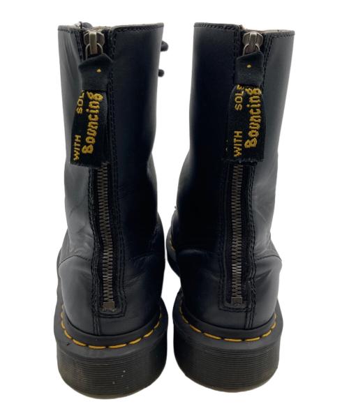 Dr.Martens Y's 10EYE（ドクターマーチンワイズテンアイ）Dr.Martens Y's 10EYE (ドクターマーチンワイズテンアイ) Y's (ワイズ) コラボバックジップレースアップブーツ ブラック サイズ:UK 6の古着・服飾アイテム